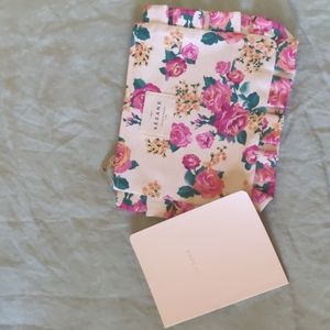 Pochette sezane floral make up (or anything else) + notebook